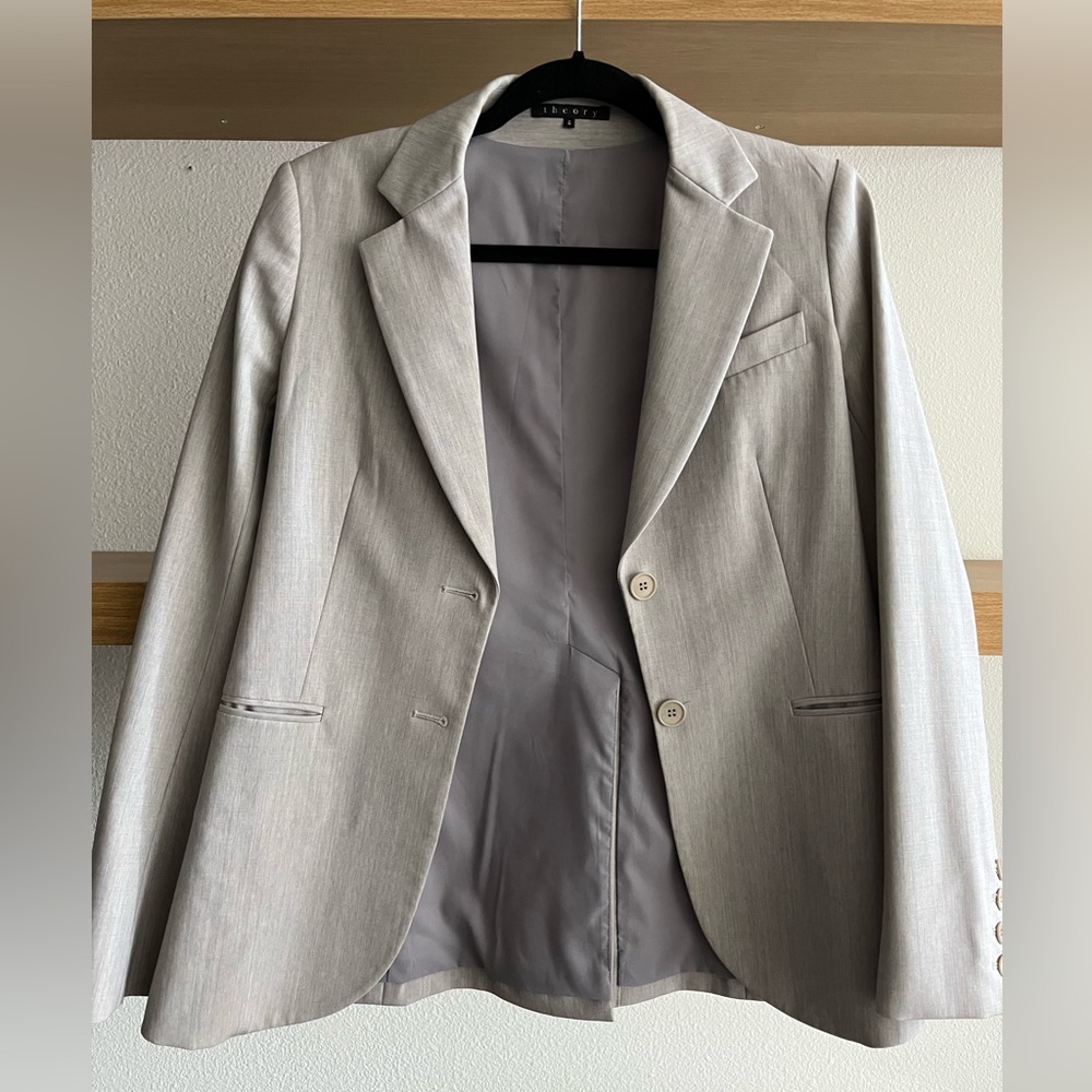 Theory grey work blazer